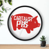 Capitalist Pig Wall Clock