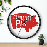 Capitalist Pig Wall Clock