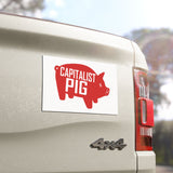 Capitalist Pig 7.5x4.5 Car Magnet